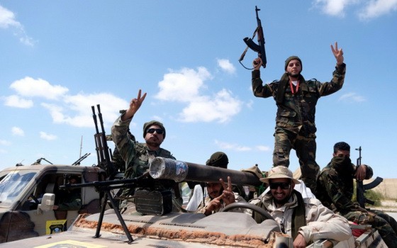 利比亞武裝力量“國民軍”人員。（圖源：路透社）