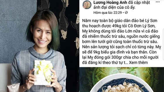 上載李山蒜頭失實資訊的臉書用戶梁黃英。（圖源：臉書截圖）