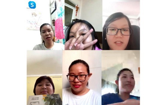 該校的廣東話主題班前幾天已正式進行在線教學，並得到學員積極響應。