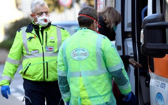 意大利倫巴第地區新冠疫情嚴重， 圖片攝於被封城的Lodi省Casalpusterlengo鎮附近。（圖源：路透社）