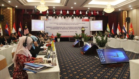 東盟國防與安全研究院二軌網絡(NADI)第十三次年度會議現場。（圖源：阮強）