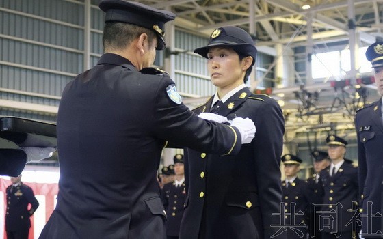 日本陸上自衛隊三等陸曹橋場麗奈。（圖源：共同社）