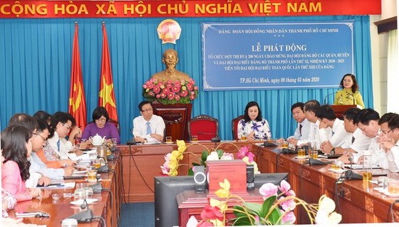 市人民議會黨團發起200天競賽運動現場。（圖源：越勇）