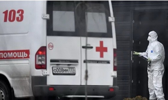 俄羅斯新冠病毒疫情防控人員。（圖源：Ria Novosti）