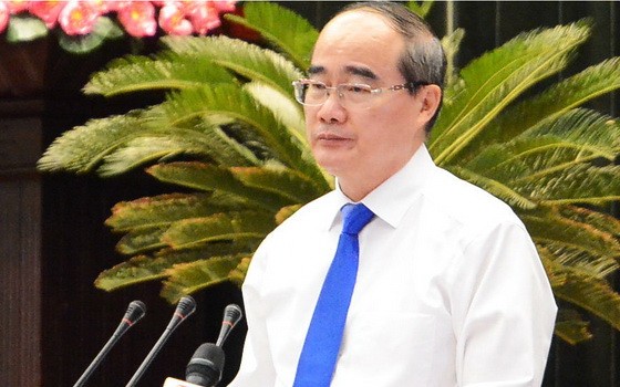 黨中央政治局委員、市委書記阮善仁。（圖源：VNN）