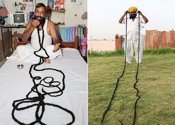 吉達認為自己的鬍子是世界上最長的。（圖源：互聯網）