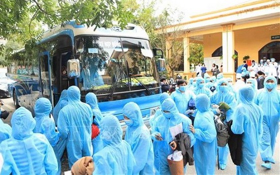 出發執行任務的醫護人員。（圖源：越通社）