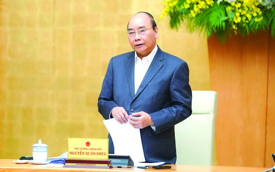 政府總理阮春福會上發言。（圖源：光孝）