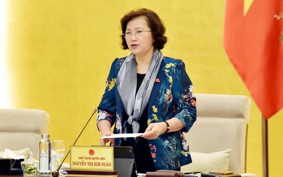 國會主席阮氏金銀。（圖源：越通社）