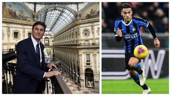 國米副主席薩內蒂和勞塔羅。（圖源：互聯網）