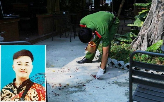 左下小圖為涉槍擊案嫌疑人武晉財；大圖為事發現場。（圖源：黎映）