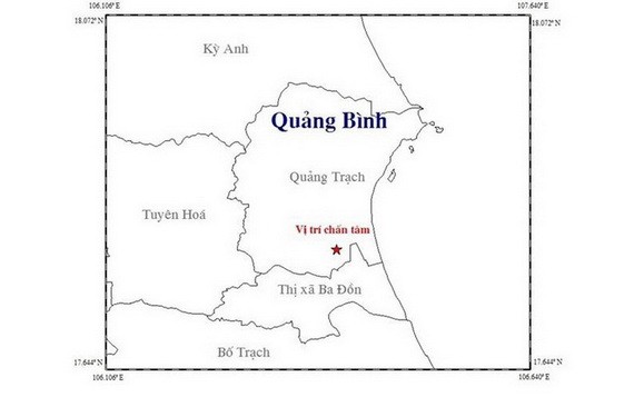 圖中星號表示震中位置。（圖源：地球物理院）