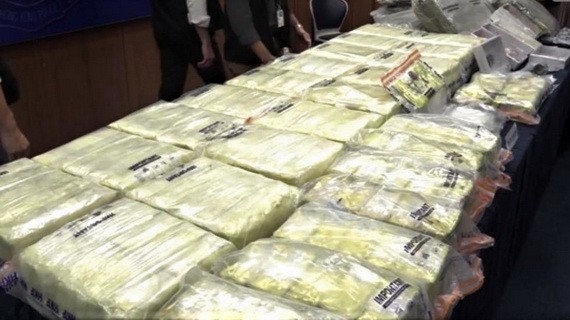 香港警方破獲29年來最大量的冰毒。（圖源：RFI）