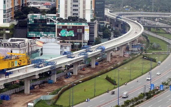 圖為建設中的地鐵1號線一瞥。（圖源：獨立）