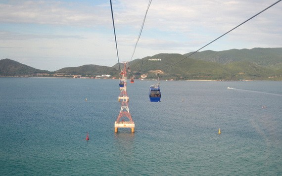 Vinpearl 跨海纜車系統連接芽莊陸地與竹島。（圖源：維清）
