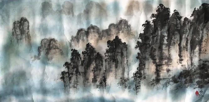 嘉欣妹妹 —— 熱愛水墨畫 ảnh 3