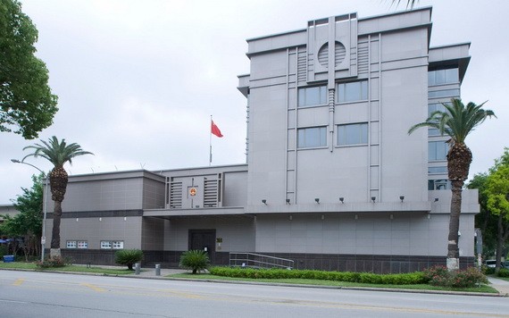 中國駐休斯敦總領事館。(圖源:AP)