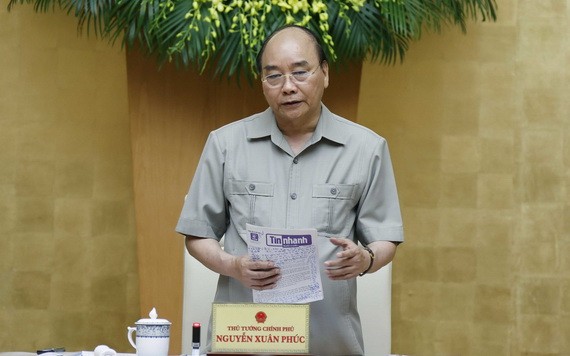 政府總理阮春福主持會議。(圖源:越通社)