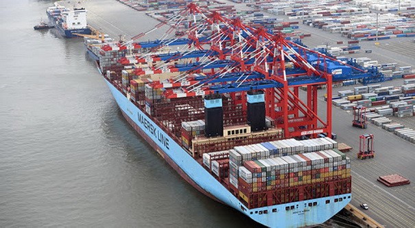 圖為德國威廉港集裝箱碼頭一瞥。（圖源：互聯網）
