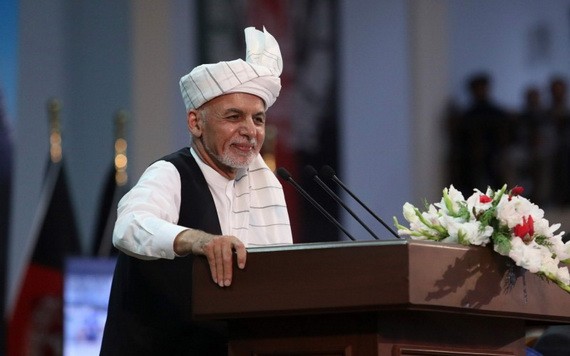 阿富汗總統甘尼出席大支爾格會議最後一日並發表談話。（圖源：AFP）