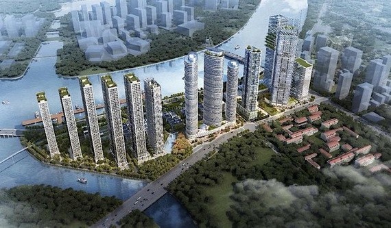 西貢-巴遜複合區總體透視圖。（圖源：互聯網）