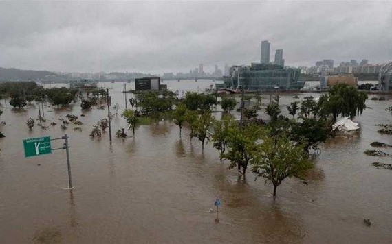 截至8月12日,韓國中部地區梅雨季已持續50天,創下“最長梅雨季”紀錄。(圖源:韓聯社)