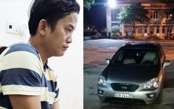 被捕的肇事司機及汽車。（圖源：警方提供）