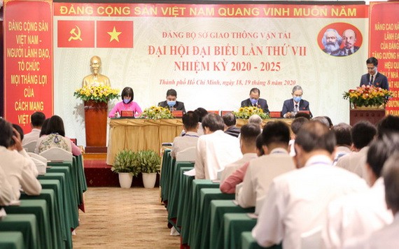 圖為 2020-2025年任期第七次市交通運輸廳黨部代表大會現場一隅。（圖源：草黎）