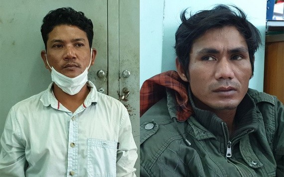 被捕的 2 名殺人嫌犯山桔(左圖)及金崔。(圖源:警方提供)