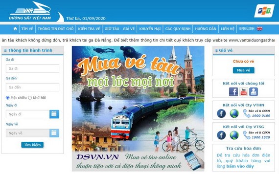 越南鐵路總公司：從今（1）日起正式在電子售票系統提供線上退票服務。（圖源：網站截圖）