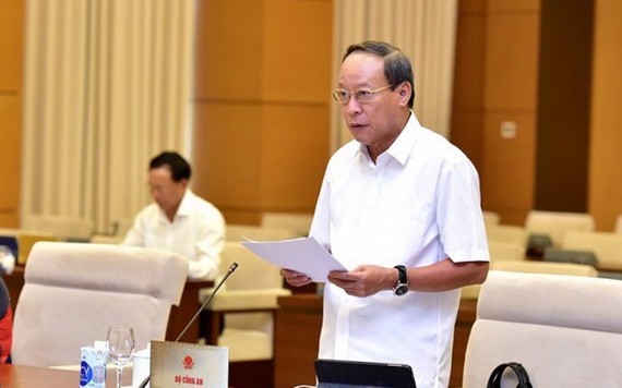 公安部副部長黎貴王上將在會上發言。（圖源：玉成）