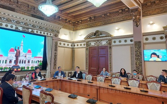 視像會議現場。（圖源：市黨部新聞網）