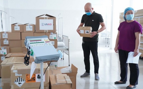 美國向越南捐贈的呼吸機。（圖源：衛生部）