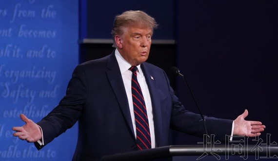 美國總統特朗普。（圖源：共同社）