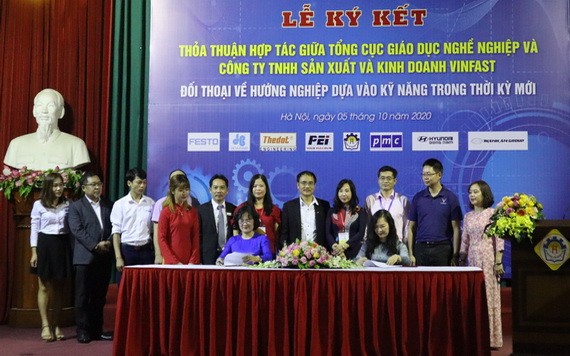 職技培訓領域合作《備忘錄》簽署儀式。（圖源：B.C）