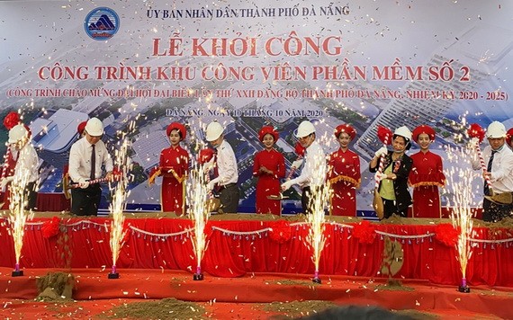 峴港市第二軟件工業園區工程動工儀式。（圖源：文勇）