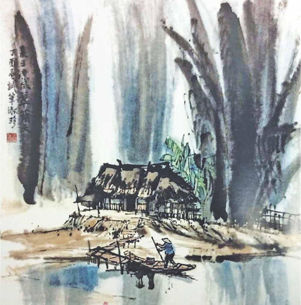 夏日涼風翠蔭天　何明正 畫