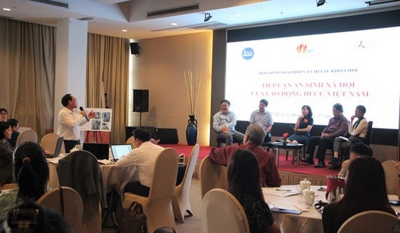 “越南外省勞工接近社會民生”研討會現場一隅。（圖源：梅花）