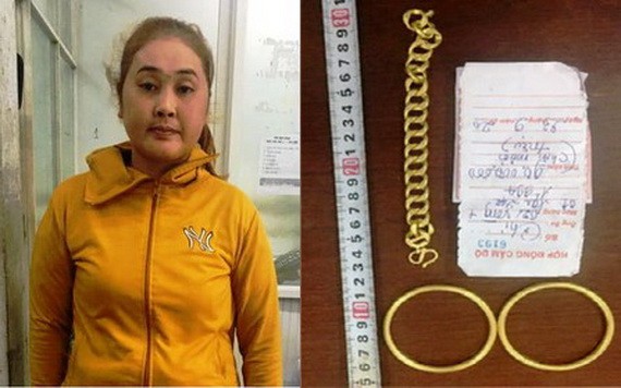 被刑拘的嫌犯楊氏碧蓮（左圖）及涉案物證。（圖源：警方提供）