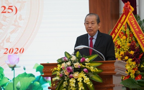 政府常務副總理張和平在大會上致詞。（圖源：政府總監察署）