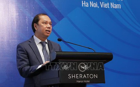 外交部副部長阮國勇在會上致詞。（圖源：越通社）