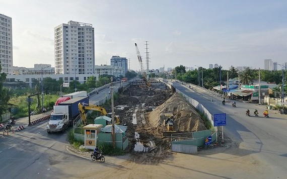 施工中的第二郡美水3橋建設工程。