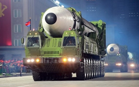 聯大委員會通過日本連續 27 年提交廢核決議。圖為朝鮮新型洲際彈道導彈。（圖源：互聯網）