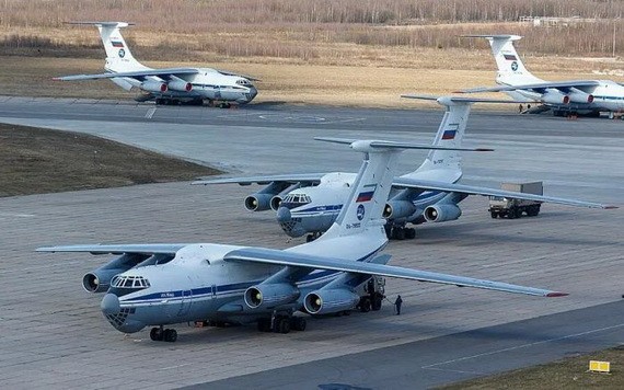 俄羅斯裝備的伊爾-76運輸機。（圖源：Getty Images）