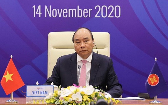 政府總理阮春福主持東盟(東協)-美國領導人會議。（圖源：越通社）