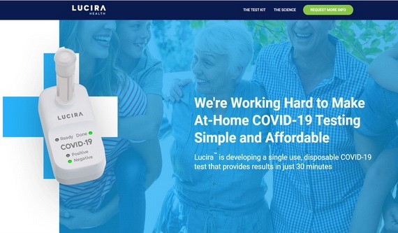 FDA准用首款快速自我檢測試劑，30分鐘知結果。（圖源：Lucira Health網站截圖）