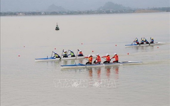 2020年全國皮划艇盃划船賽一瞥。（圖源：越通社）