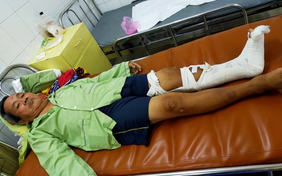 盧濟牛正在阮知方醫院320病 房接受醫治。