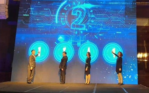 越南首個 FTA 網站開通儀式現場。（圖源：雲姮）