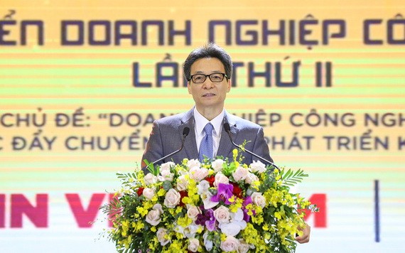 政府副總理武德膽在論壇上致詞。（圖源：蘭芳）